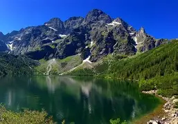 Snowy mountain panorama