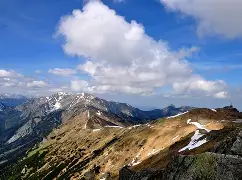 Winter cabin in mountain