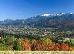 Winter cabin in mountain